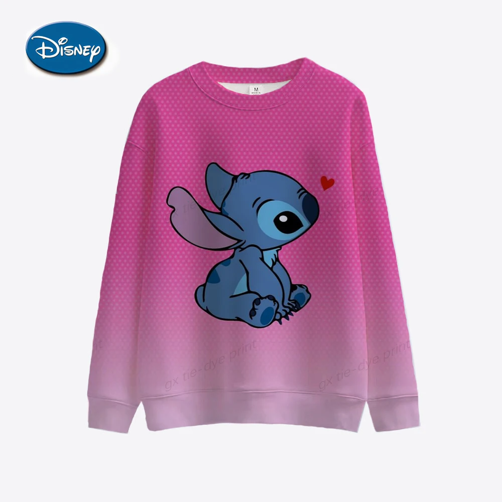 

Disney Stitch Lilo print Casual Hoodie For Female Creative Sweatshirts All-Match Street Clothes Womens Unisex Pullovers