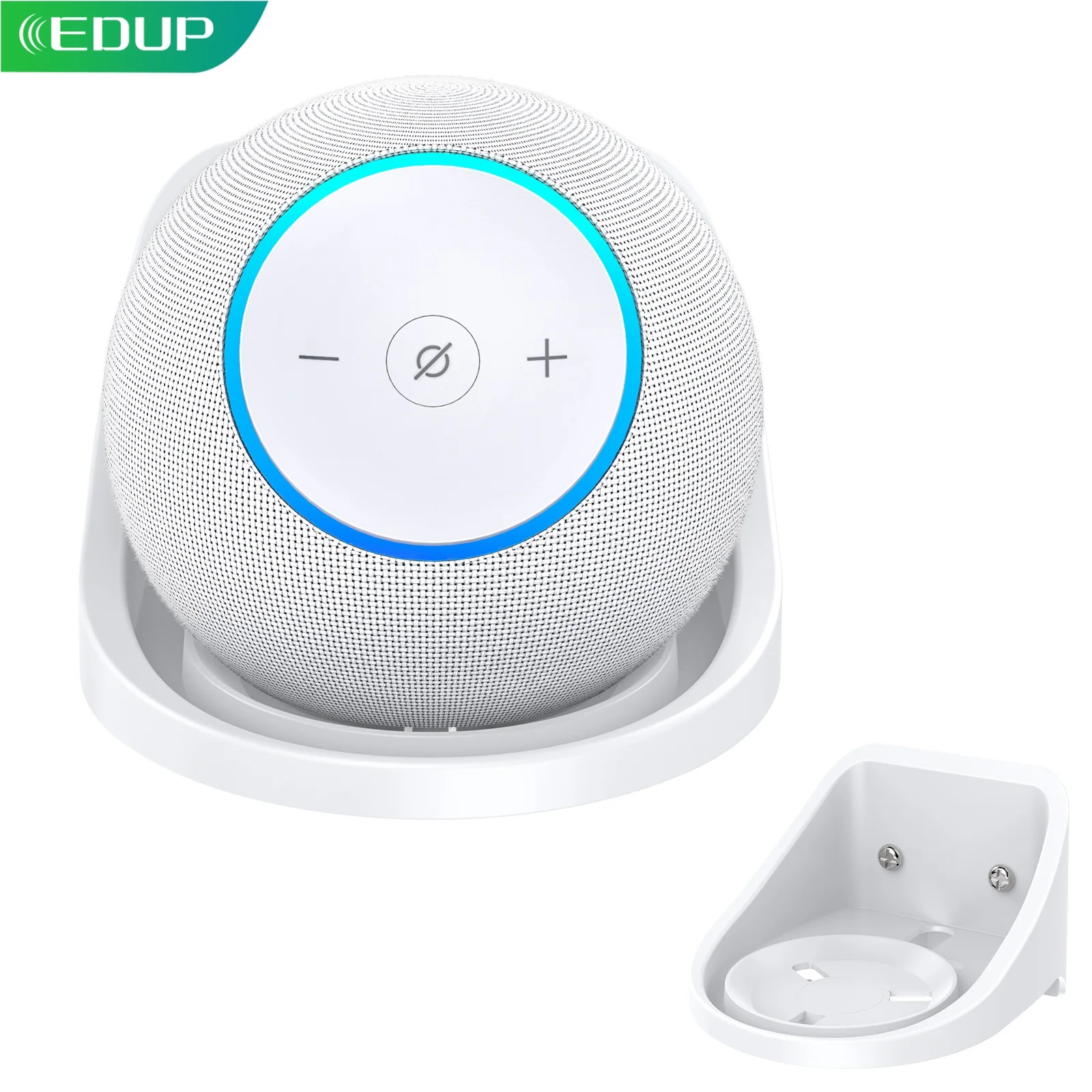 EDUP WT1222-W Wall Mount Holder for Echo Dot Max Space Saving Stable Bracket with Cable Management