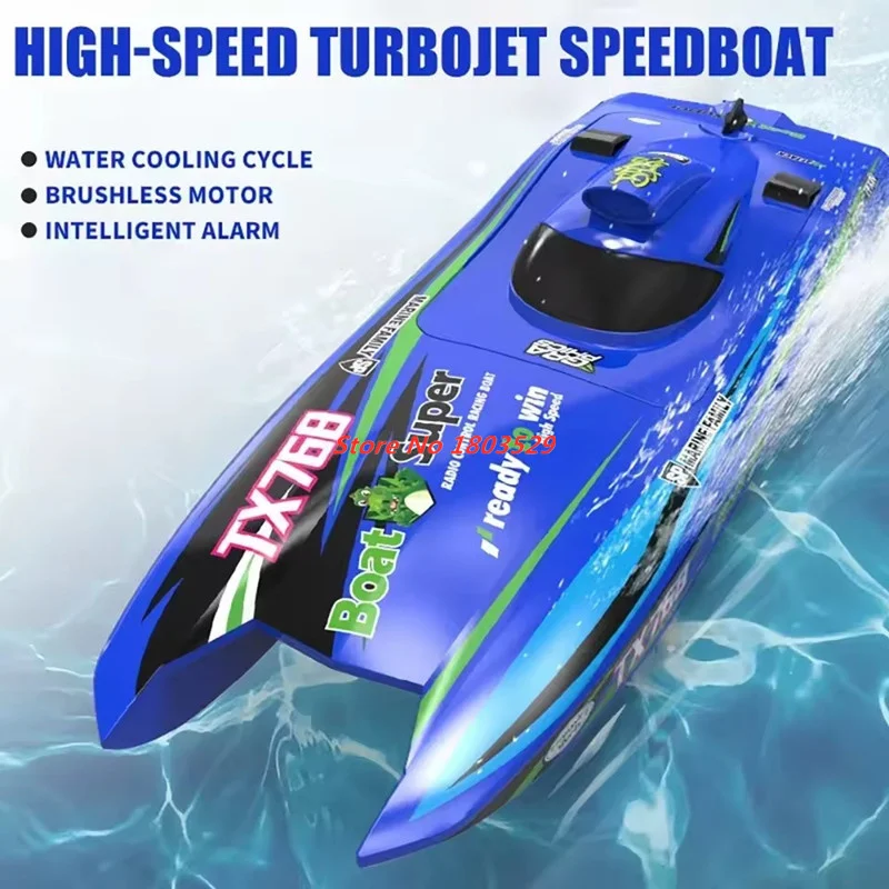 Large Size Brushless RC Speedboat High speed Turbojet Speedboat 2.4GHz Brushless Motor Remote Control Speedboat Adult Child Toys