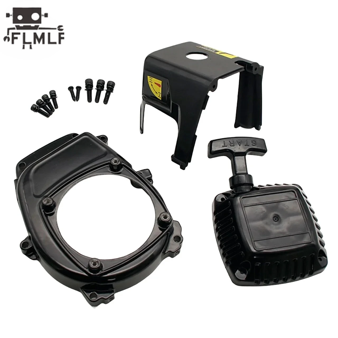 Metal Fan Cover and Plastic Cylinder Cover Pull Starter for 1/5 HPI ROVAN KM BAJA LT FG GoPed RedCat 23CC ~36CC Engine Parts