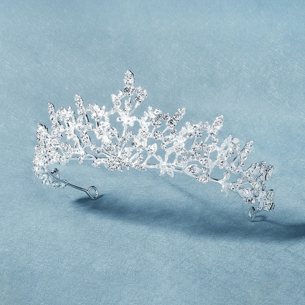 

1Pcs Silver Alloy Rhinestone Hair Band Bride Headband Water Drill Wedding Crown Women Headdress Engagement Party Accessories