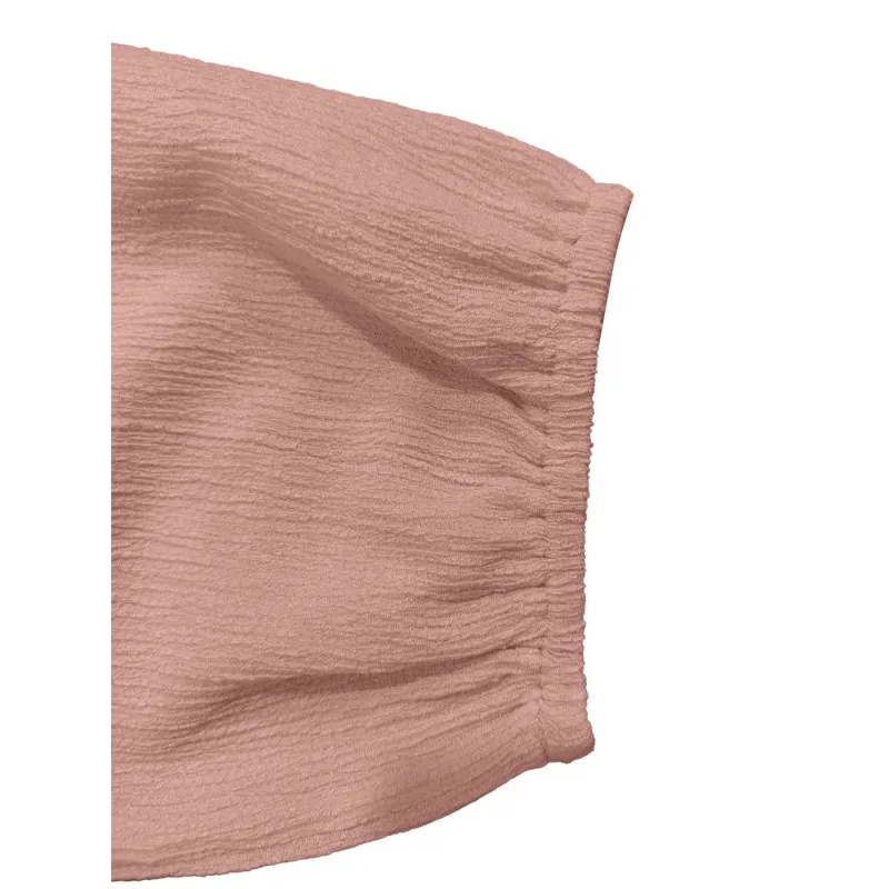 زائد Size1XL-5XL النساء البلوزات أعلى سيدة واحدة الصدر قبالة الكتف جيب غير المتكافئة الإناث عارضة Overshirt