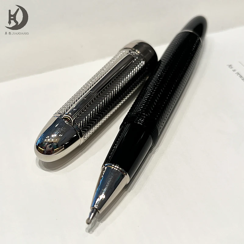 Jx-149 Luxus-Schreibroller Kugelschreiber aus Metall mit Gold-/Silberverzierung, edler Stift als Geschenk für Männer und Frauen im Führungsbereich. – Detail 6