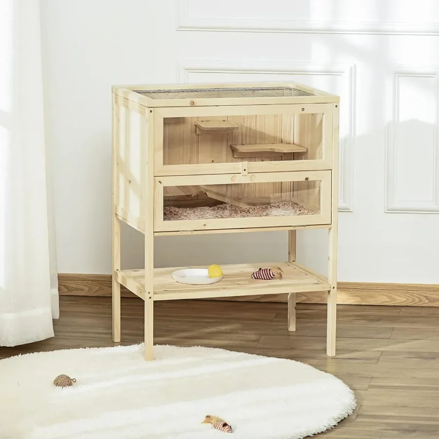 3-Tier Wooden Hamster Hutch 2