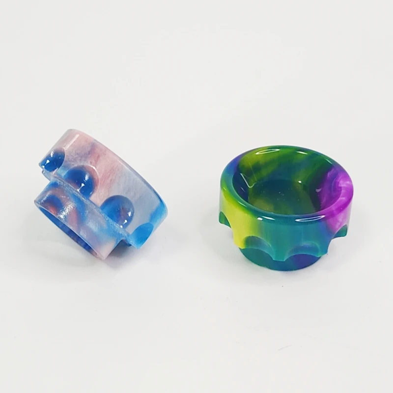 5 قطعة 810 لا حلقة مطاطية مع تصميم الدانتيل الراتنج القش المشتركة ملحق لون عشوائي #5