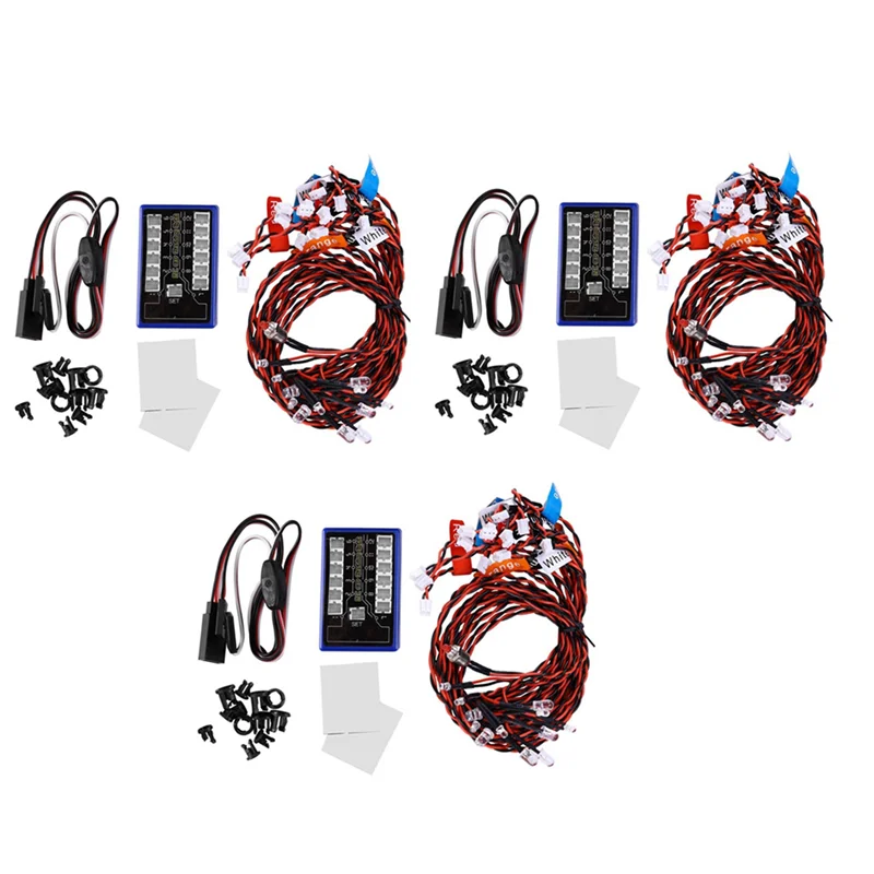 Kit de lampes stroboscopiques à 36 LED clignotantes et lumineuses, système pour 1/10 1/8 TAMIYA Axial SCX10 Traxxas TRX4 RC Crawler Dift Ca