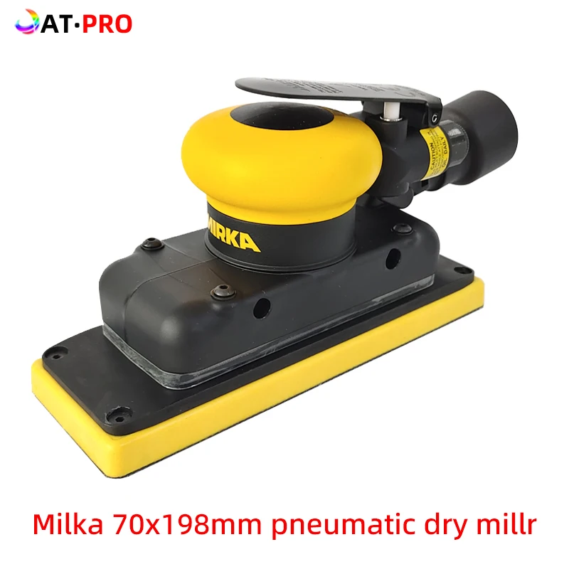 

Milka Pneumatic Sandpaper Machine 70/198mm Rectangular Dry Grinder Eccentric 3mm Car Putty Brasive Abrasive Sander Car Wood