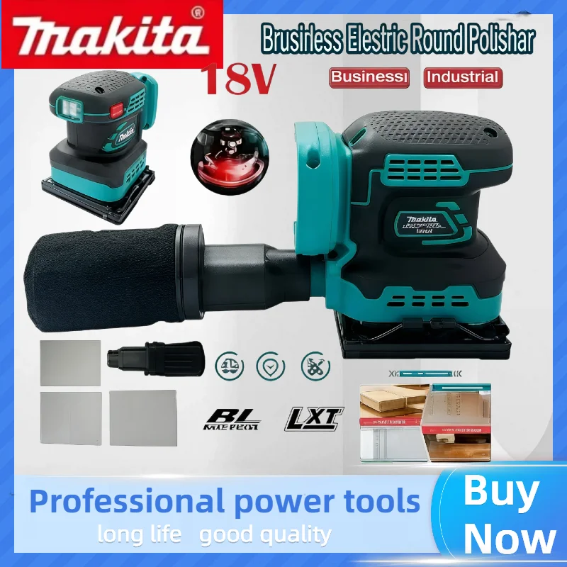 

Makita Professional Lithium-Ion Brushless Random Orbit Sander Cordless Variable Speed Polishing & Surface Sanding Power Tool