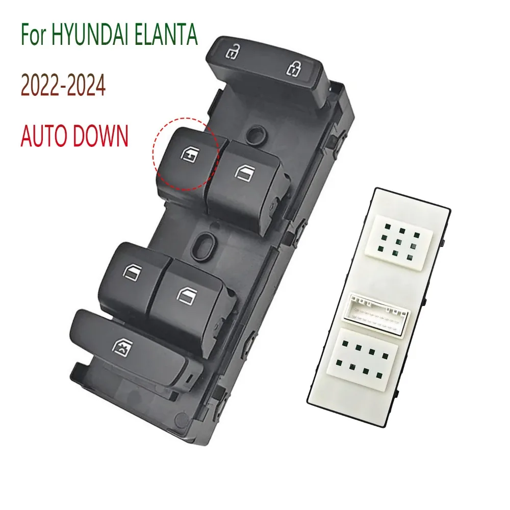 

Car Accessories for Hyundai Elantra 2022 2023 2024 Driver Side Left Power Window Control Switch Lifter Button with Auto Down
