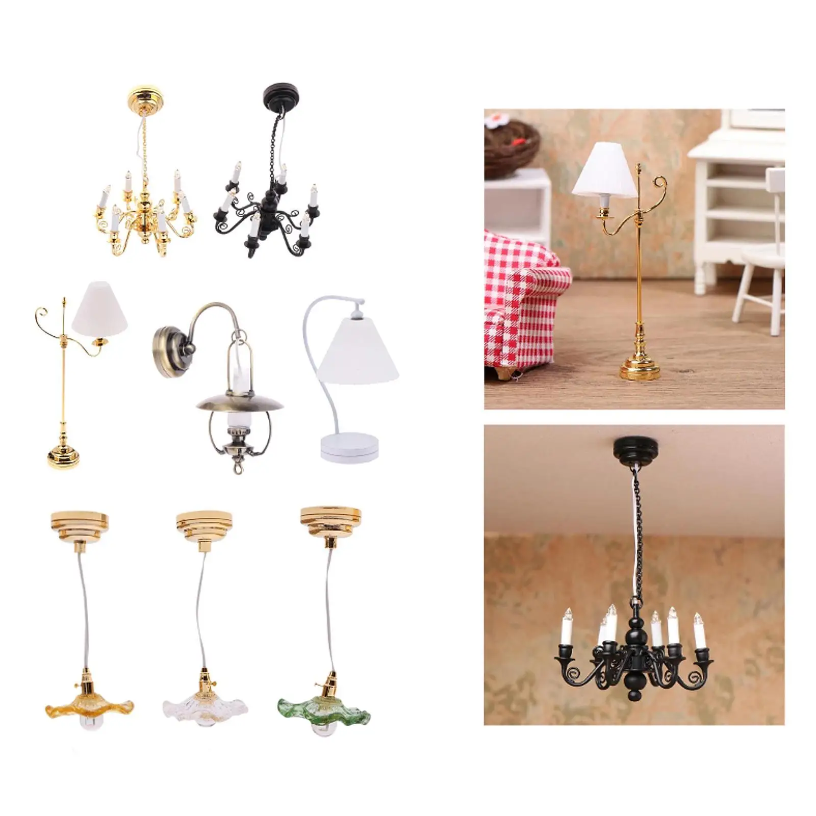 

1/12 Dollhouse Light Scenery Supplies Home Micro Landscape Furniture Toy Simulation Accessories Toy Doll Accessories Decoration