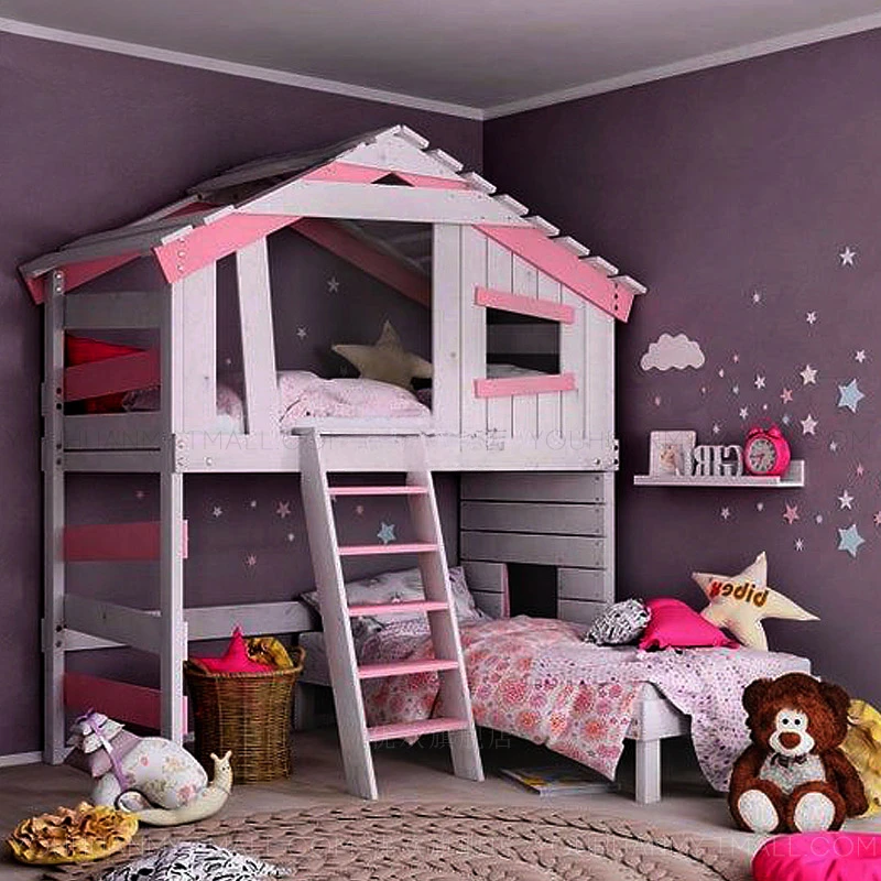 Solid wood game house indoor house children's tree house bed boy's bed