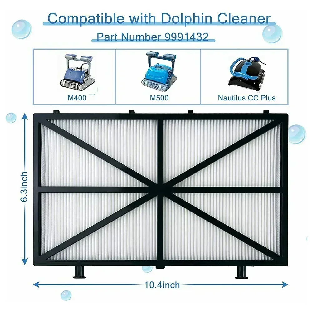 4 Pcs Swimming Pool Cleaning Filter 9991432-R4 Pool Filter For Maytronics Ultra-fine Filter Element Panel Pool Cleaner