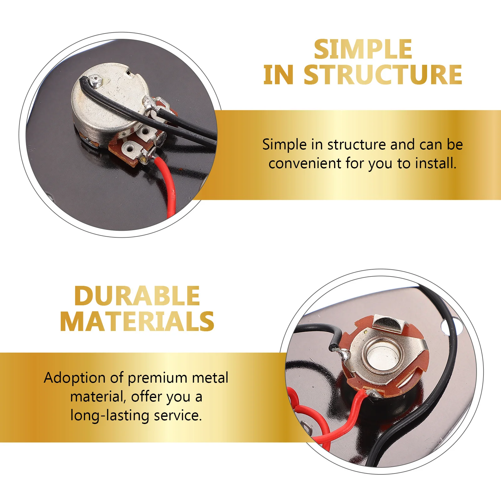 

Electric Bass Circuit Control Board Black Metal Compact Durable Replacement Part For Guitar Accessories Instrument Parts