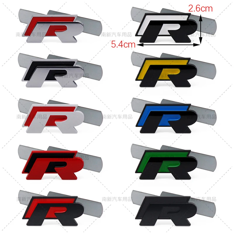 3D Metal Rline Badge R Line Emblem Grill Front Hood Car Stickers For VW Golf 6 7 8 MK6 MK7 MK8 Tiguan Magotan Lavida Lamando