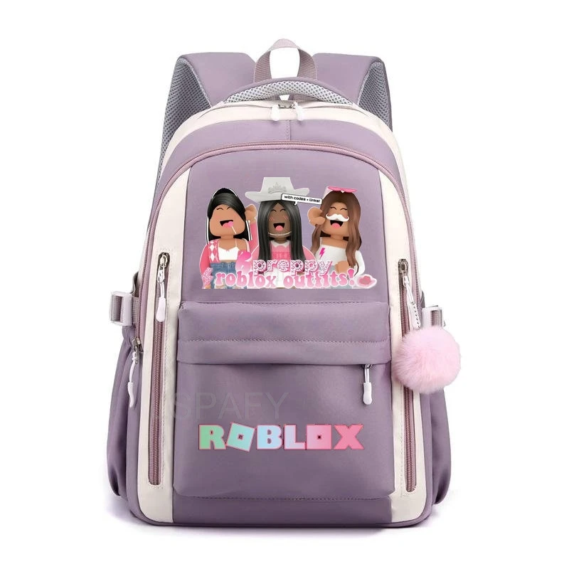 Nowy plecak do gier ROBLOX nastoletnia dziewczyna uczeń powrót do szkoły tornister Anime Bookbag torba dziewczyna chłopiec plecak dla dzieci﻿ Plecak