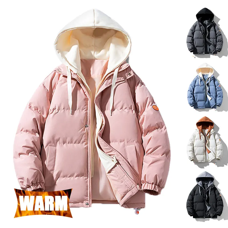 

Winter Padded Jacket Women Patchwork Thickened Windproof Travel Casual Coats Men Warm Comfortable Camping Fashion Sports Jacket