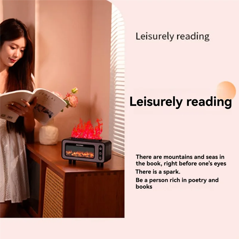 مرطب لهب الموقد 7 ألوان لهب ناشر رائحة أجهزة ترطيب تلقائية بدون ماء لغرفة النوم واليوجا وصالة الألعاب الرياضية-[2025]