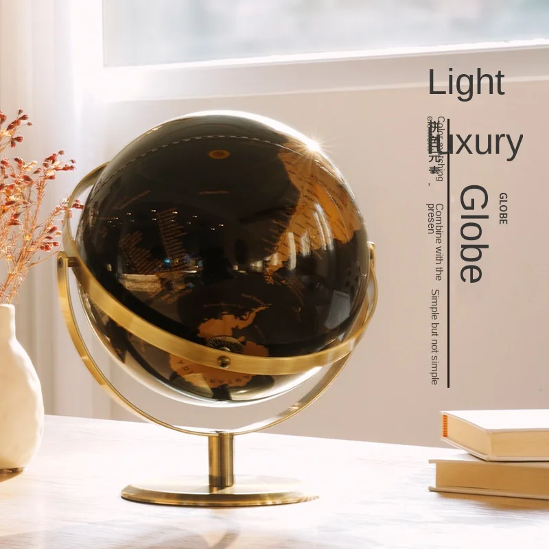 Nordic Style Exquisite Metal Globe Model, Living Room Decoration, Table Decoration, World Model, Sculpture and Business Gifts