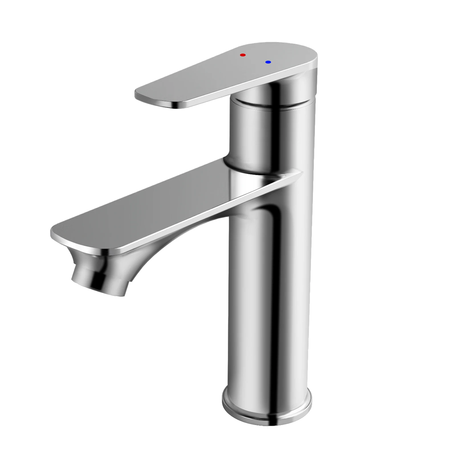 Bathroom Basin Tap Sink Taps Vanity Basin Intervention Tap 1 Set Zinc Alloy + PEX Pipe Flow Channel