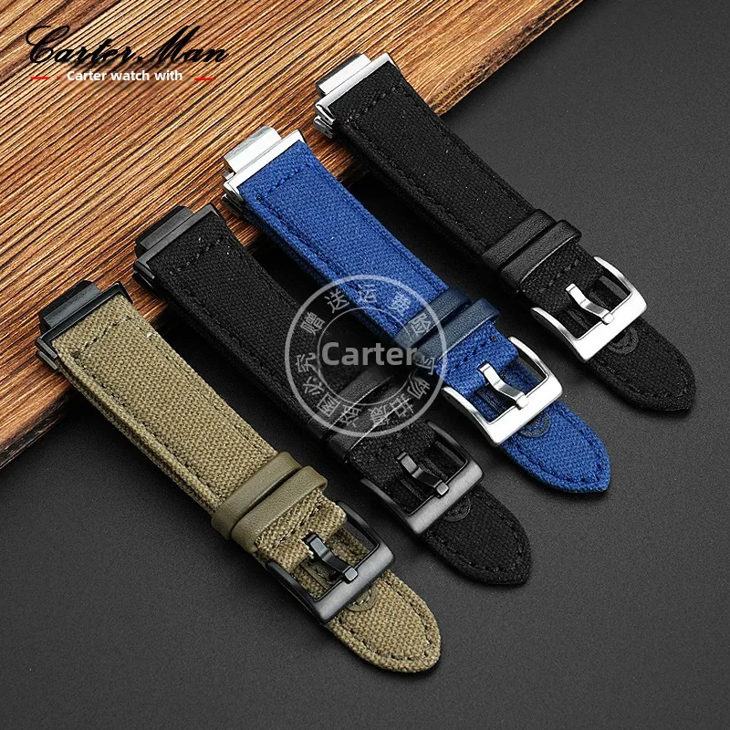 GA2100 GA2110 modified nylon watch Strap Case For Casio G-shock GA-2100 GA-2110 GM-2100 Canvas men's green Watchband metal Bezel