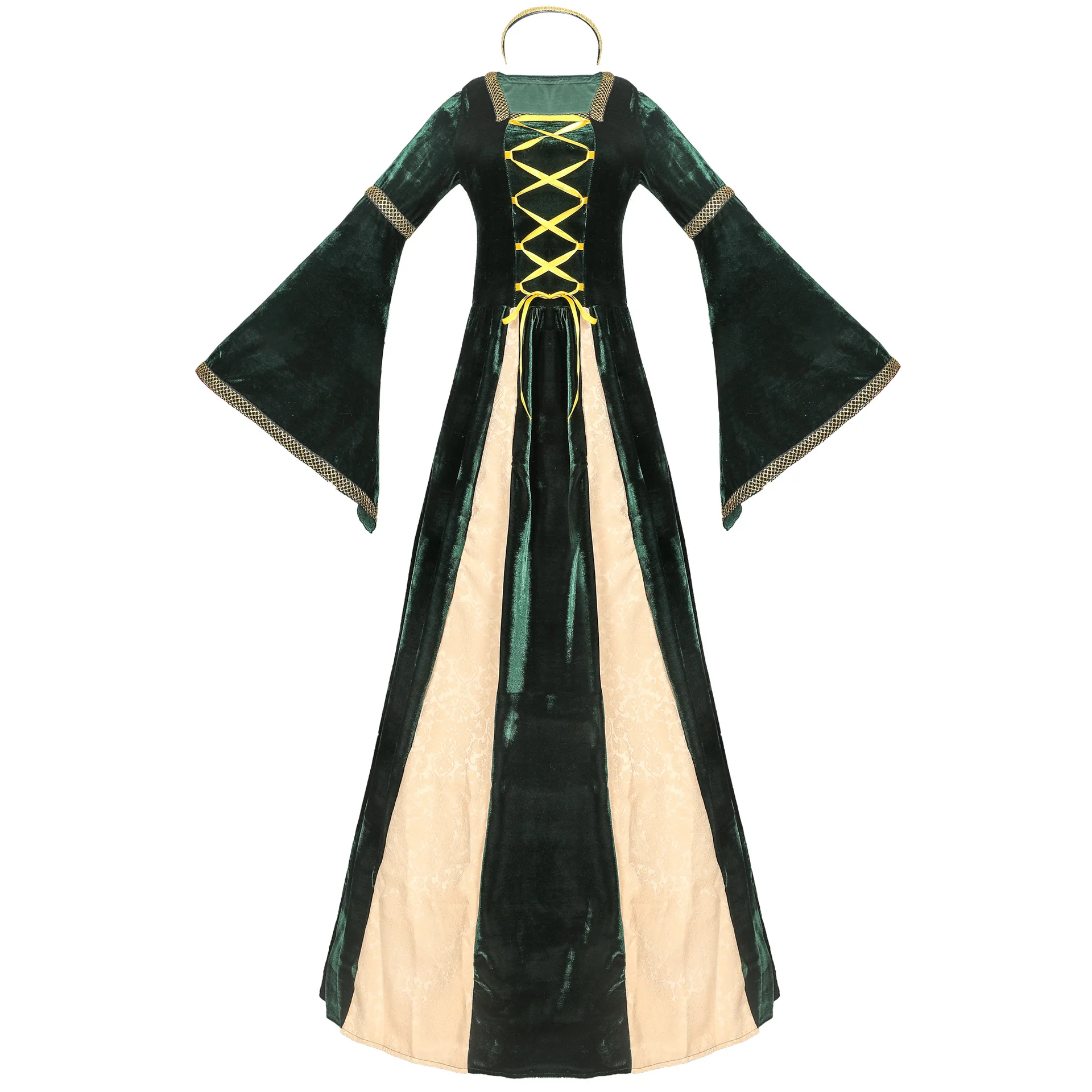 

SXXL Halloween Court Princess Queen Costume Retro European Royal Style Stage Play Clothing Women's Ethnic Fashion Trend