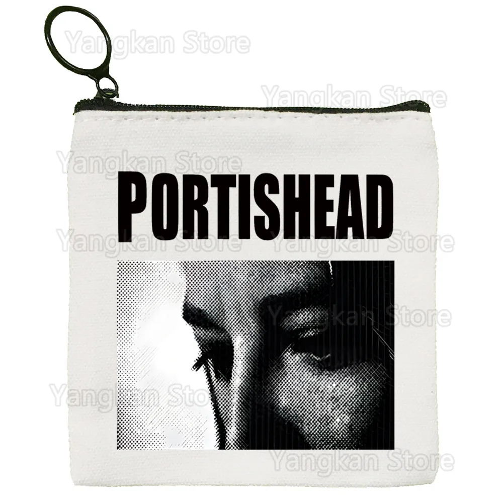 Portishead Eenvoudige Canvas Portemonnee Schattige Cartoon Sleutelhoes Damestas Munt Opbergtas