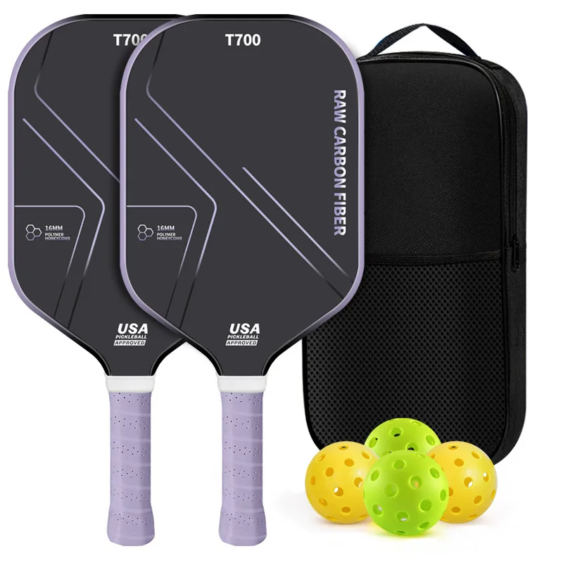 T700 Carbon Fiber Pickleball Paddle Complete Set Professional Training Competition Racket Kit