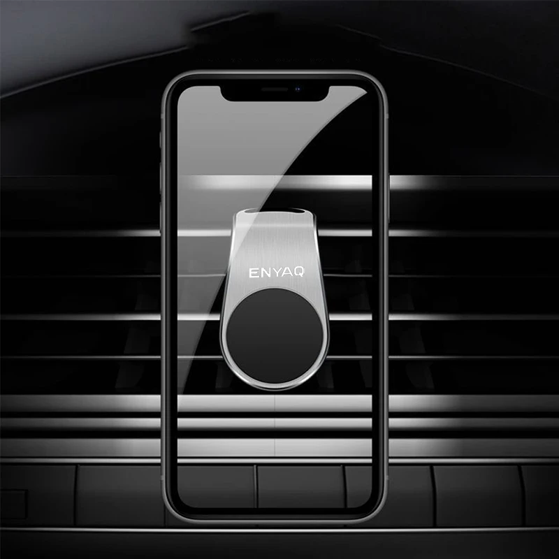 For skoda Enyaq Logo Car Phone Holder GPS Mount Holder Air Vent Clip 360 Metal Magnet Phone StandInterior Interior Accessories - view 2