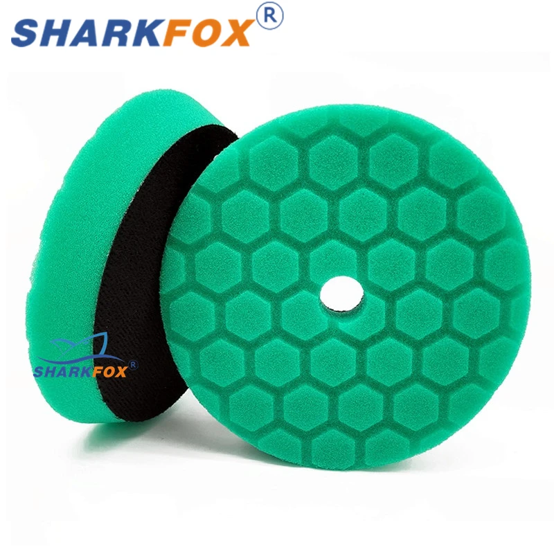 Sharkfox-esponja para pulir ruedas de coche, almohadilla para pulir coche, juego de herramientas de belleza para coche, 5/6 pulgadas