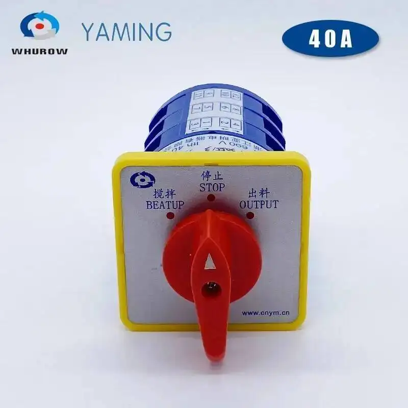 Yaming Electric LW5D-40F3055/3 40A 690V Three Position 3 Knots Silver Contact Universal Changeover Cam Switch