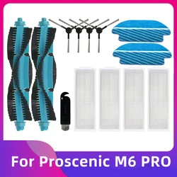 For Proscenic M6 PRO Robot Vacuum Cleaner Main Brush Side Brush Hepa Filter Mop Pad Replacement Spare Parts Accessories