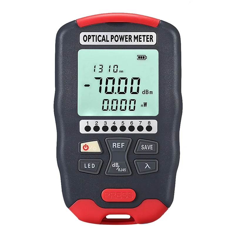 Optical Fiber Power Meter Fiber Visual Fault Locator 10 Wavelengths Sensitive Chip Accurate Measurement for Wiring D7 SSQ