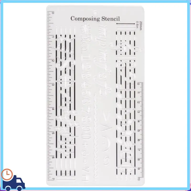 Latest Song Writer's Composing Template Stencil For Music Notes & Symbols Staff Drawing Ruler Music Composition Accessories