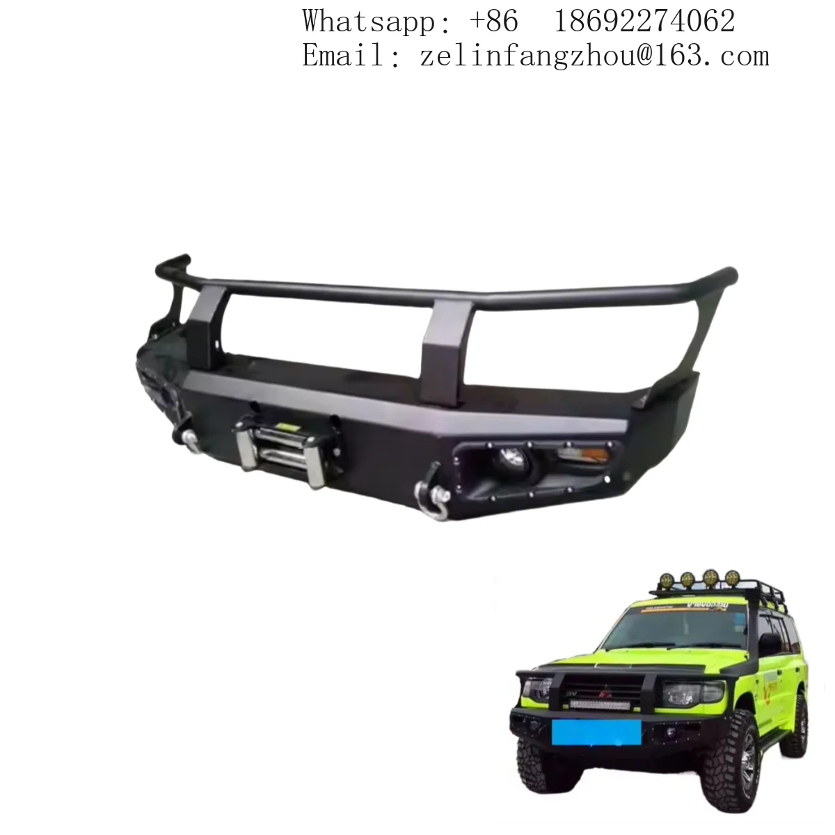 

Brand-New Steel Front Bumper Kit For Mitsubishi Pajero Second Generation V20 V30 V31 Hot-selling With Tow Hook Cut-Outs