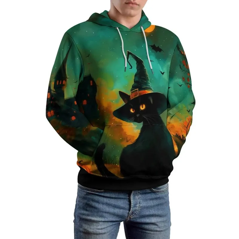 

2024 3D Print Fun Design Hoodie Fashion Men's and Women's Sports Street Wear Sweatshirt Pullovers with Pockets Halloween