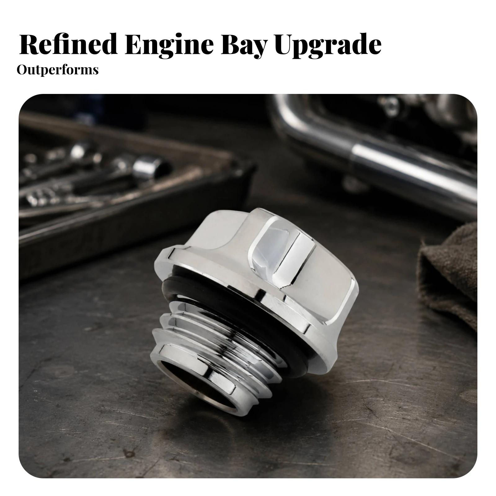 Motorcycle Engine Oil Filler Cap Corrosion-Resistant Oil Filler Cap with Sealing Gasket Hardware Lightweight Electroplated