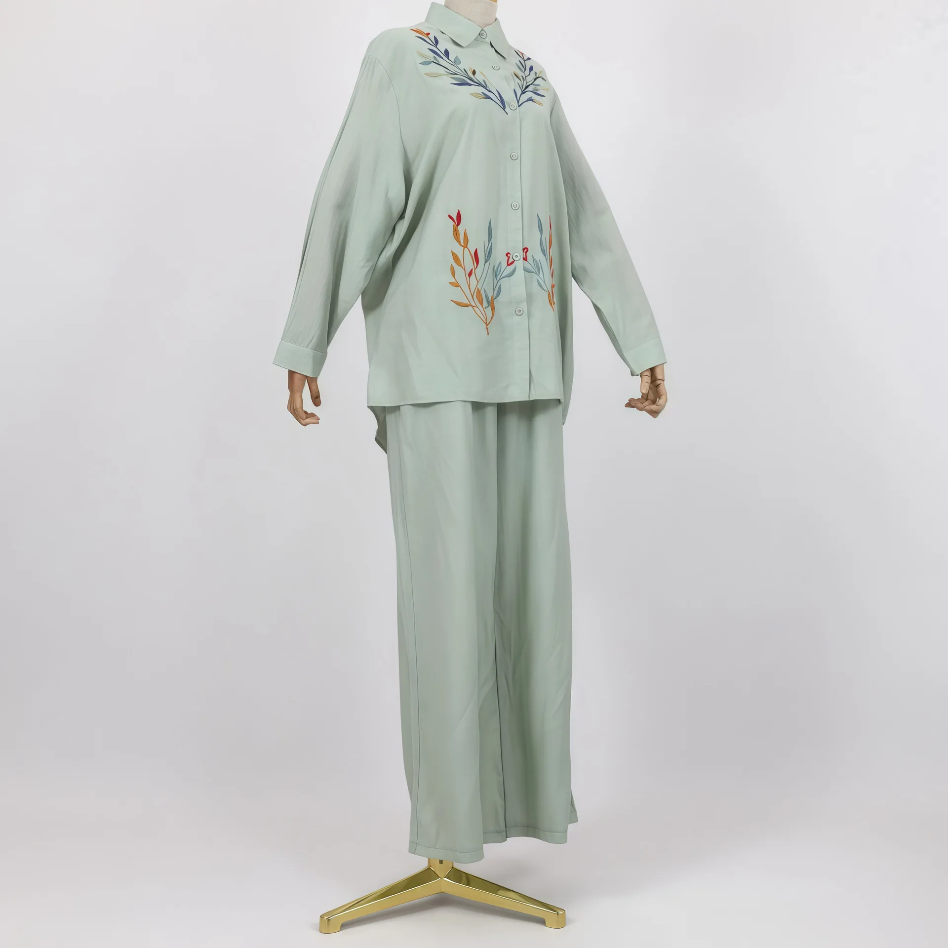 

2 Piece Set Africa Clothes 2025 African Dashiki New Dashiki Fashion Suit Long Sleeve Shirt Top And Trousers Party For Lady