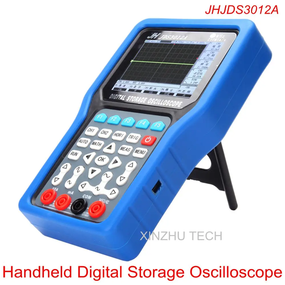 مقياس متعدد رقمي محمول باليد JDS3012A ، ذبذبات تخزين رقمية ، مذبذب احترافي ، قناة واحدة ، مسبار 30 ميهيرتز ، 250MSa/S
