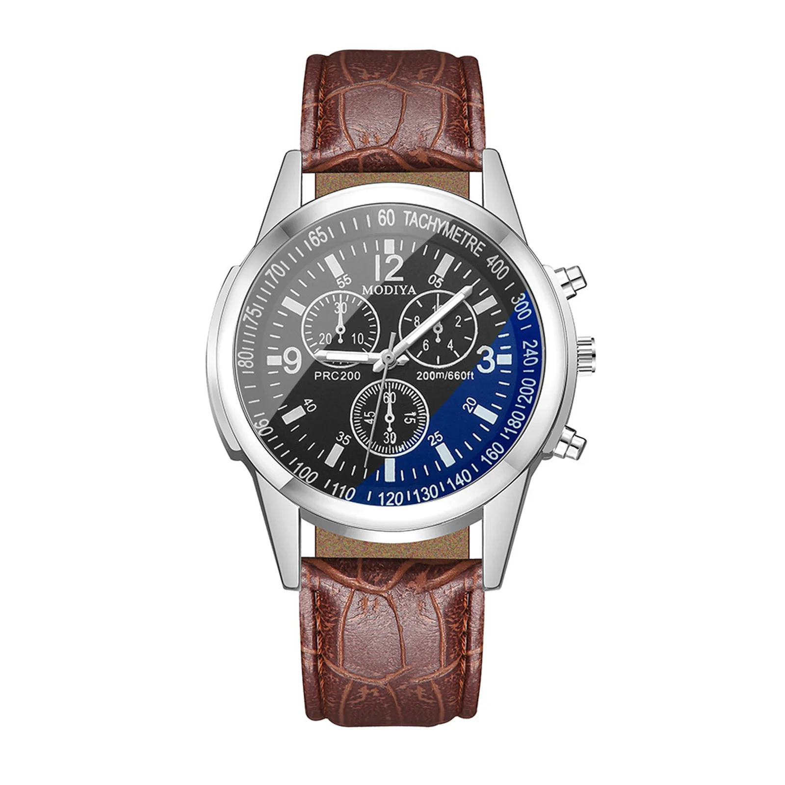 Men's Wrist Quartz Watches Comfortable to Wear Smooth Surface Watch for Shopping a Daily Life