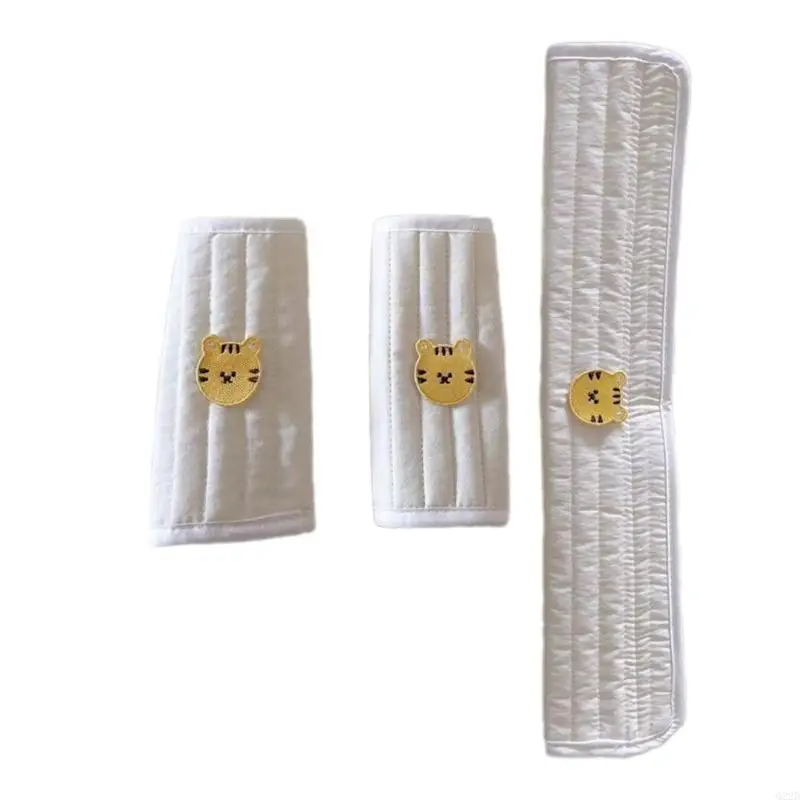 

Q22D Reliable Stroller Belt Cushion Convenient Clean Stroller Car Strap Cover Armrest Protective Cover Gentle on Tender Skin