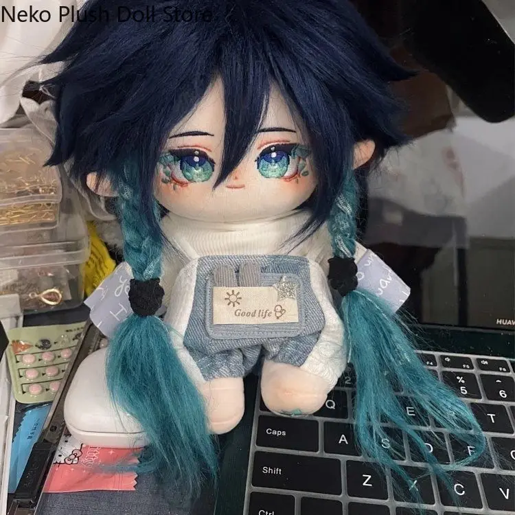 

Genshin Impact Venti Game 20 см, милая мягкая плюшевая кукла, тело, косплей, мультяшное платье, игрушечные фигурки, куклы, подарок