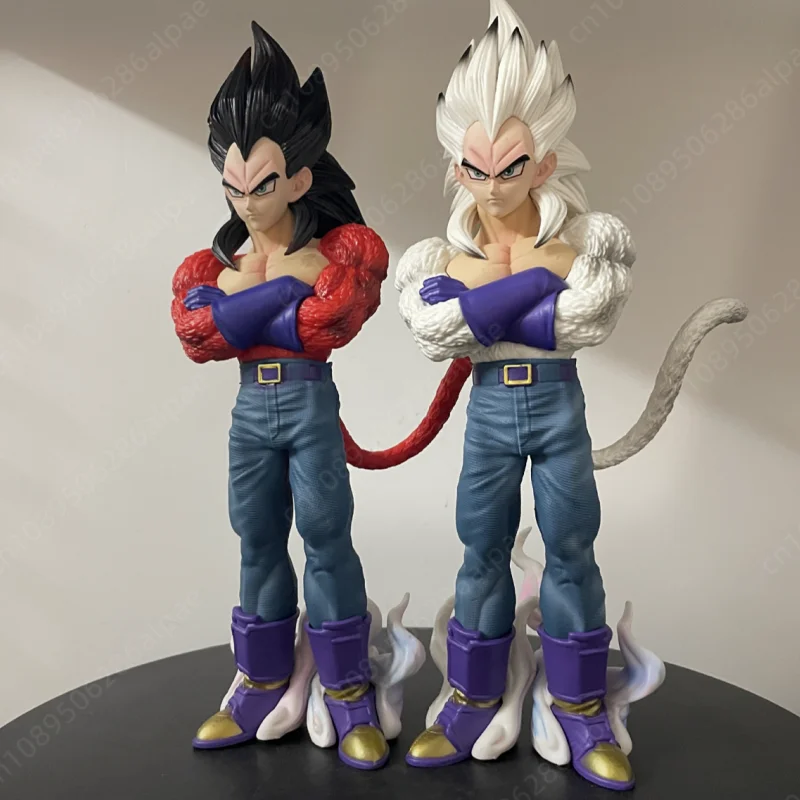 Hot 28cm Anime Dragon Ball Super Four Beijita Action Figure Handmade Sculpture Super Saiyan Model Toys Ornament Christmas Gifts