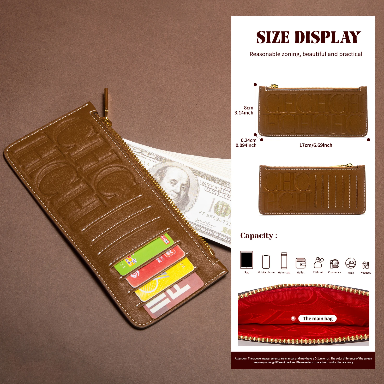 CHCH Card Bag Spring New Portable Zero Wallet Credit Card Bag image 3