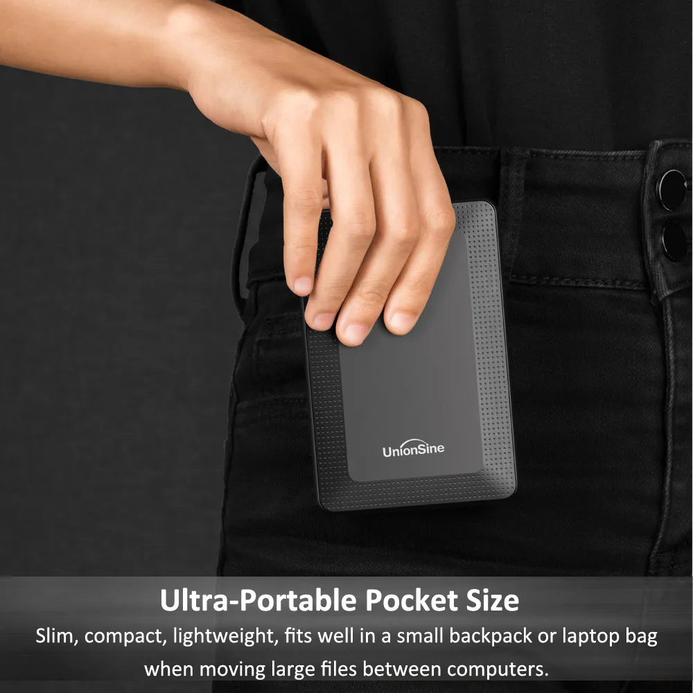 UnionSine-disco duro externo portátil HDD de 2,5 ", memoria de 500gb/1tb, unidad Flash de alta velocidad, HDD para juegos/escritorio/portátil/PS4