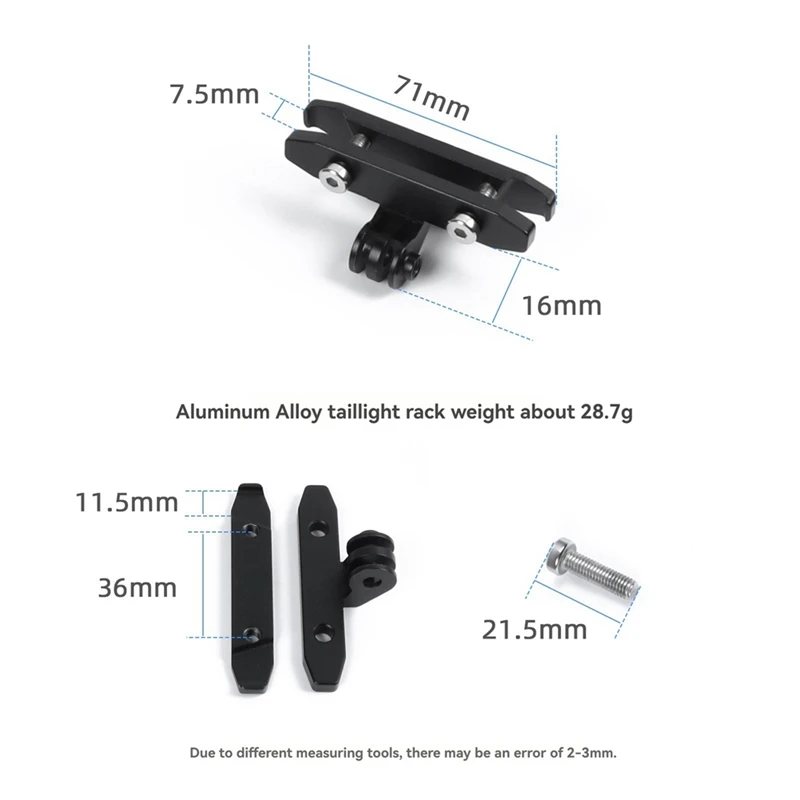 Bicycle Light Saddle Mount Bracet Holder With Screws For Magicshine RN120 Cameras Support Stand Bike Accessories