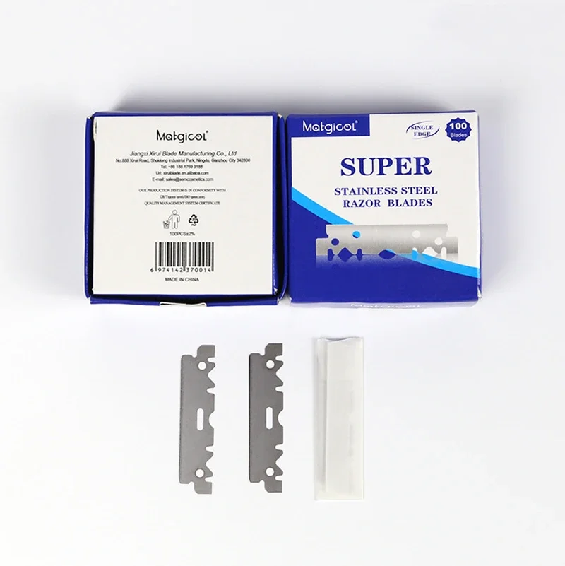 30/50/100 PCS Single-sided Razor Blade Stainless Steel Razor Blades Men Shaving Shaver Manual Razor Blade Barber Shaving Tools
