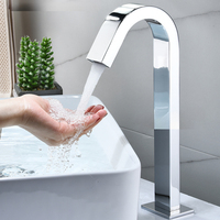 Smart Sensor Bathroom Faucet Waterfall Washbasin Mixer Touchless Hot Cold Tap for Modern Sinks Automatic Control