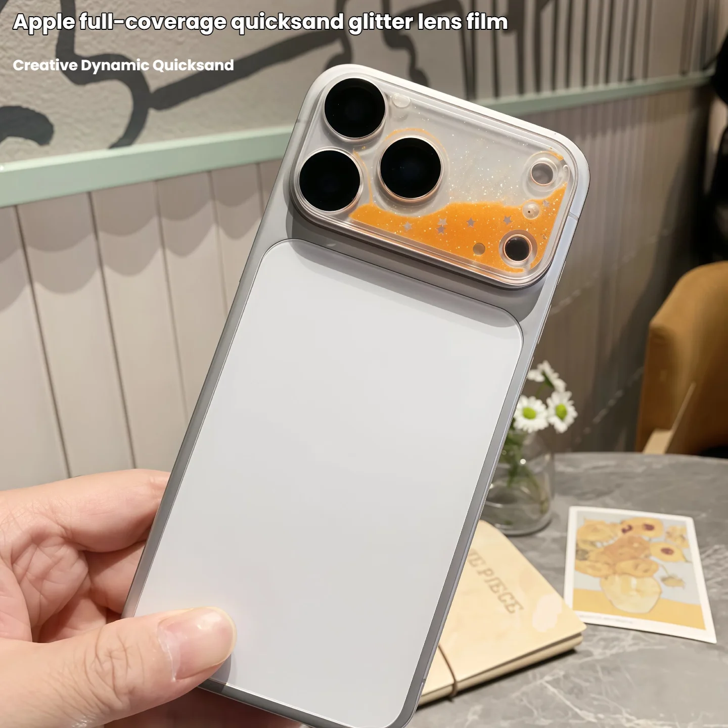 

For iPhone 17 pro Max Sand Armor Lens Film Full Coverage Anti-Drop AR Coated Dynamic Lens Protection