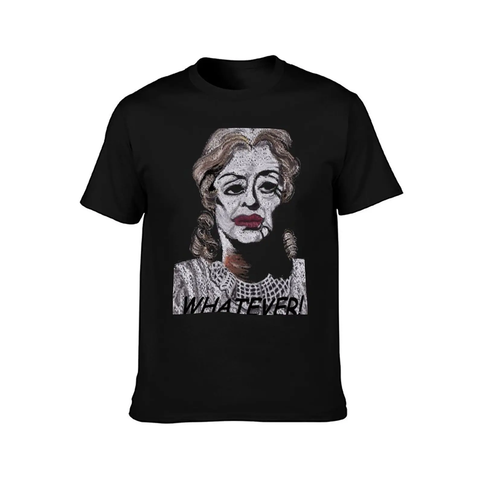 Whatever T-Shirt, Summer Casual Cotton Tee, Oversized Streetwear Tops, Vintage Graphic Print, Loose Fit Short Sleeve