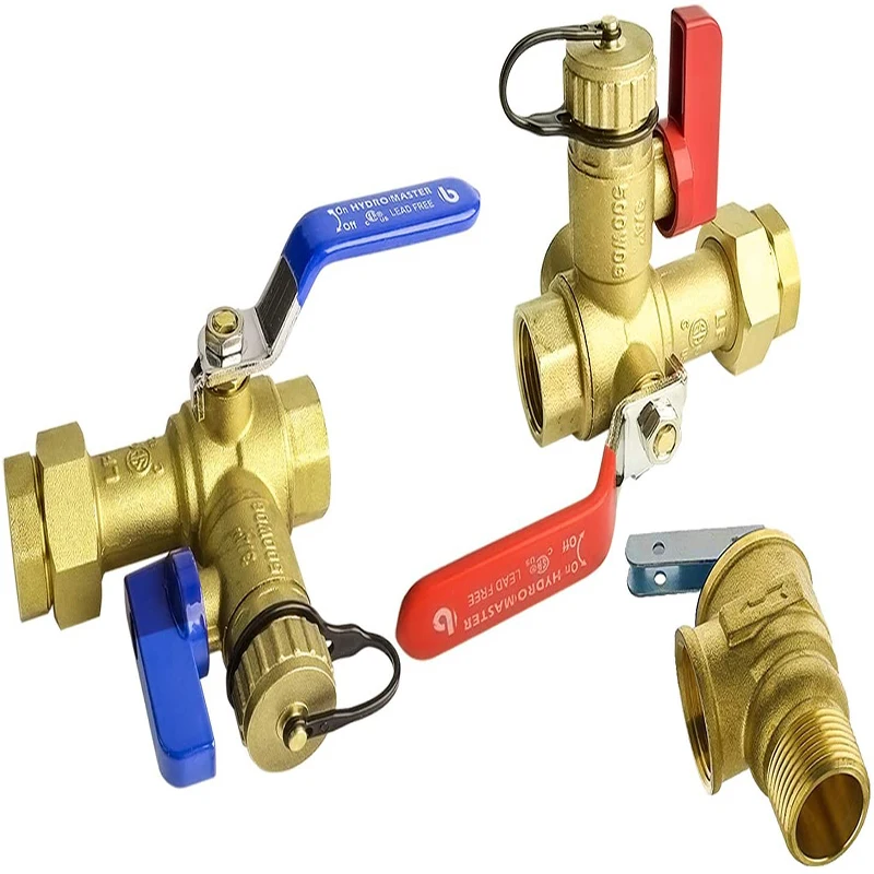 

Hydro Master 3/4-Inch IPS Isolator Tankless Water Heater Service Valve Kit with Pressure Relief Valve, Clean Brass